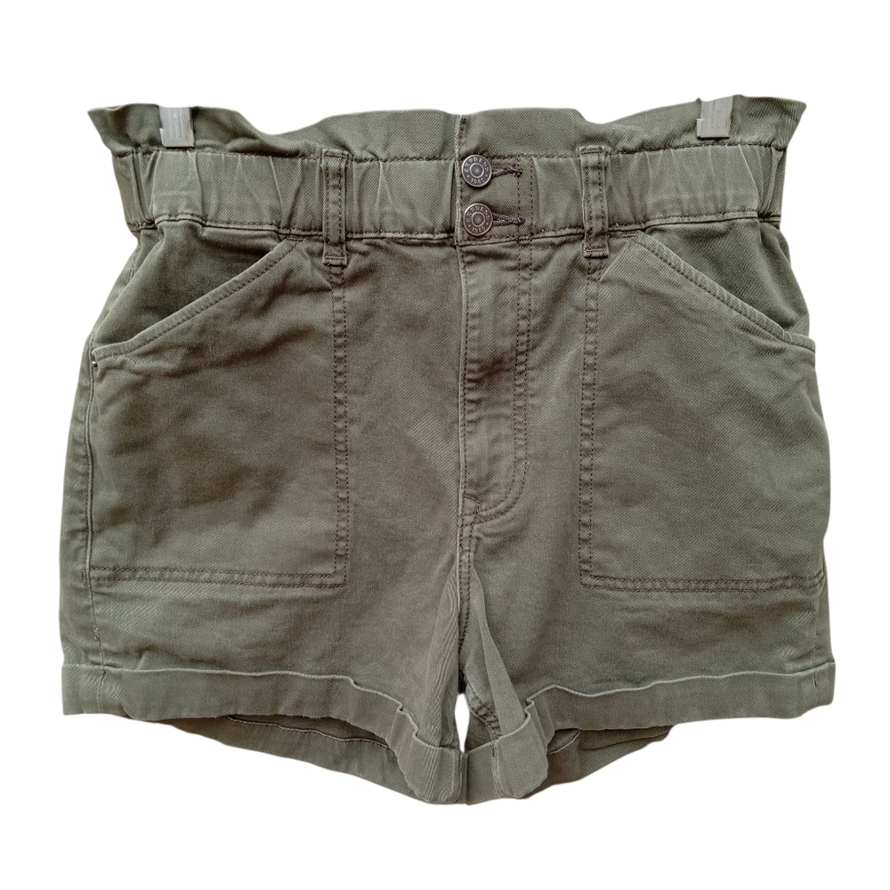 4/$10 Express Olive Green Women's Shortie Super High Rise Stretch Size Small